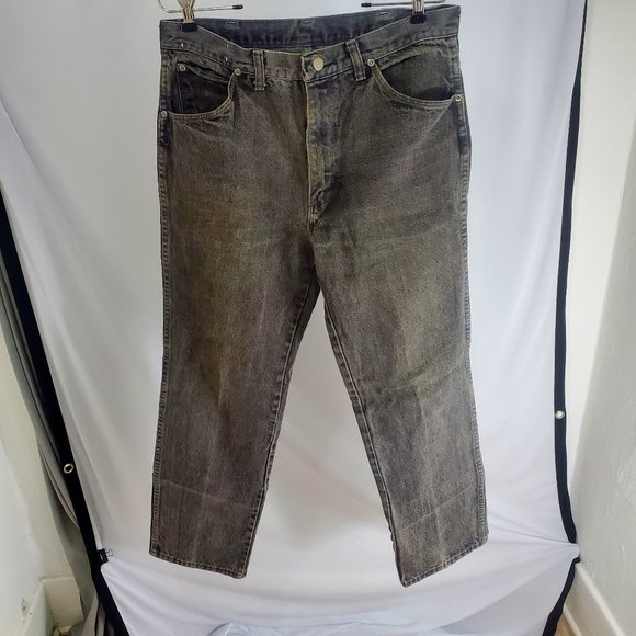 Vintage Wrangler Jeans. Men's 34/30 Style 85376BK Black Cowboy Cut Made in USA